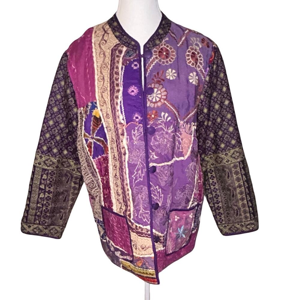 Vintage Handmade Reversible Tapestry Jacket